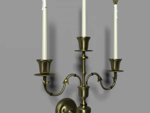 modern wall mounted candlestick candelabra 3D Model