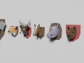 Low poly animal heads 3D Model