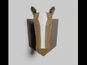 low poly animal heads 3D Модель