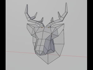 low poly animal heads 3D Модель