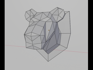low poly animal heads 3D Модель