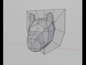 low poly animal heads 3D Модель