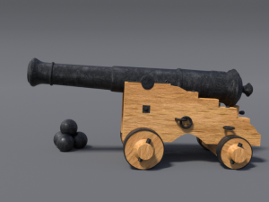 18th century cannon 3D Model