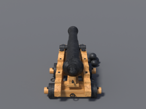 18th century cannon 3D Model