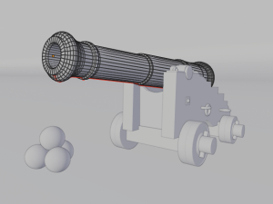 18th century cannon 3D Model