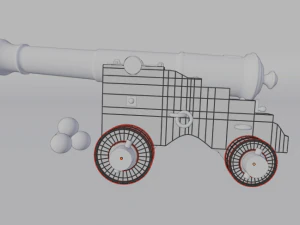 18th century cannon 3D Model