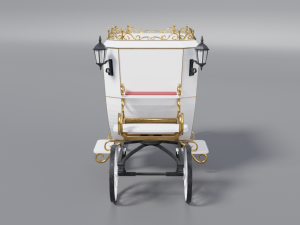 modern beautiful carriage low poly Model 3D
