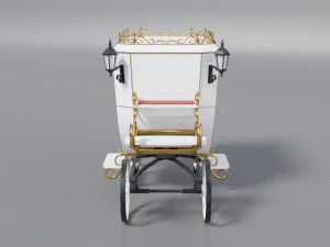 modern beautiful carriage low poly 3D Model