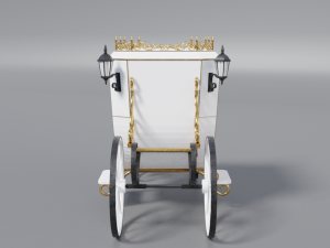 modern beautiful carriage low poly Model 3D