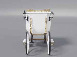modern beautiful carriage low poly 3D Model