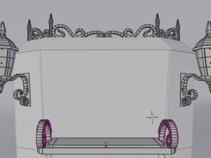 modern beautiful carriage low poly Model 3D