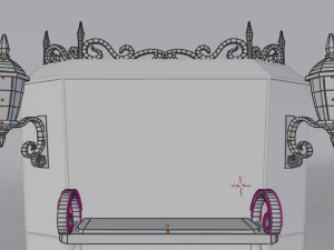 modern beautiful carriage low poly 3D Model