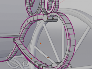 modern beautiful carriage low poly Model 3D