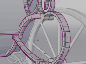 modern beautiful carriage low poly 3D Model