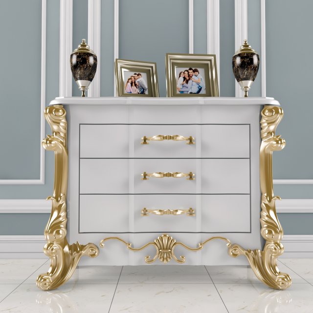 dressing table 3D Model .c4d .max .obj .3ds .fbx .stl .blend 