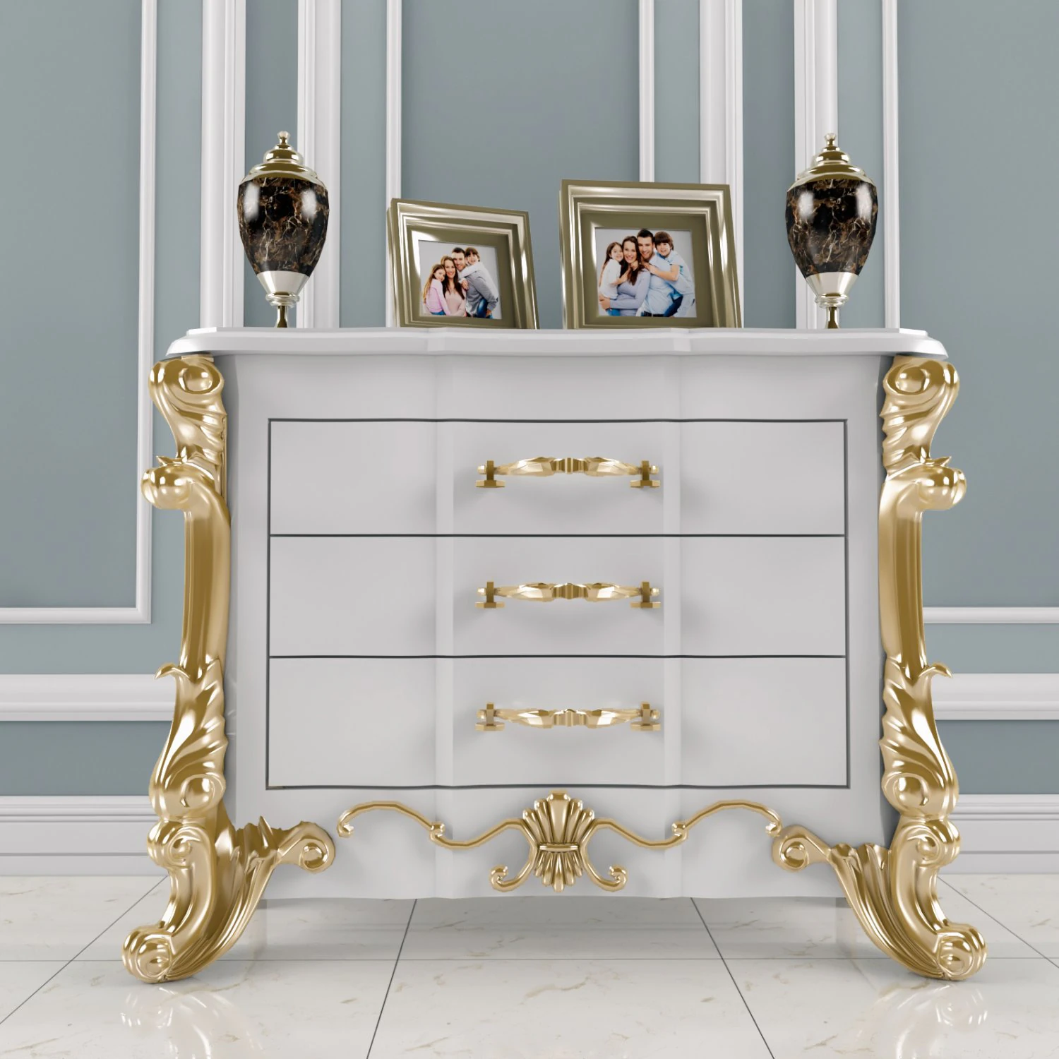 梳妆台 3D 模型 .c4d .max .obj .3ds .fbx .stl .blend 