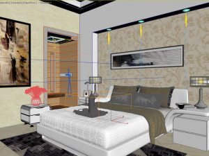 design de interiores de quarto Modelo 3D