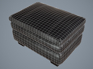 gleason chair ottoman Model 3D