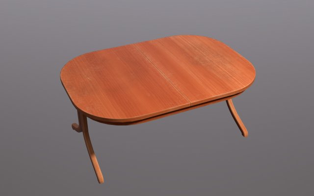 oval table Model 3D .c4d .max .obj .3ds .fbx .stl .blend 