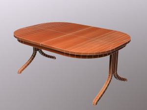 oval table Model 3D