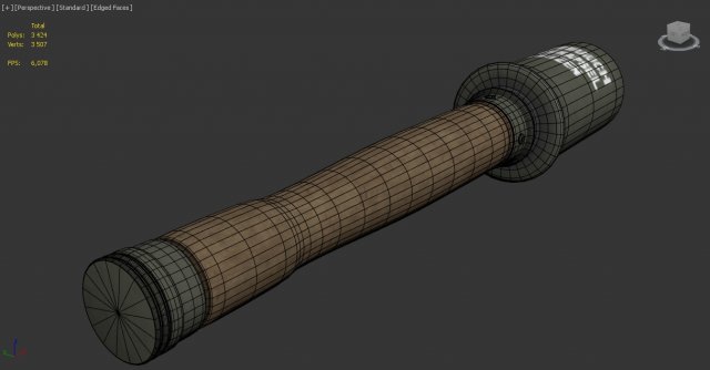 stielhandgranate 24 3D Модель .c4d .max .obj .3ds .fbx .stl .blend 