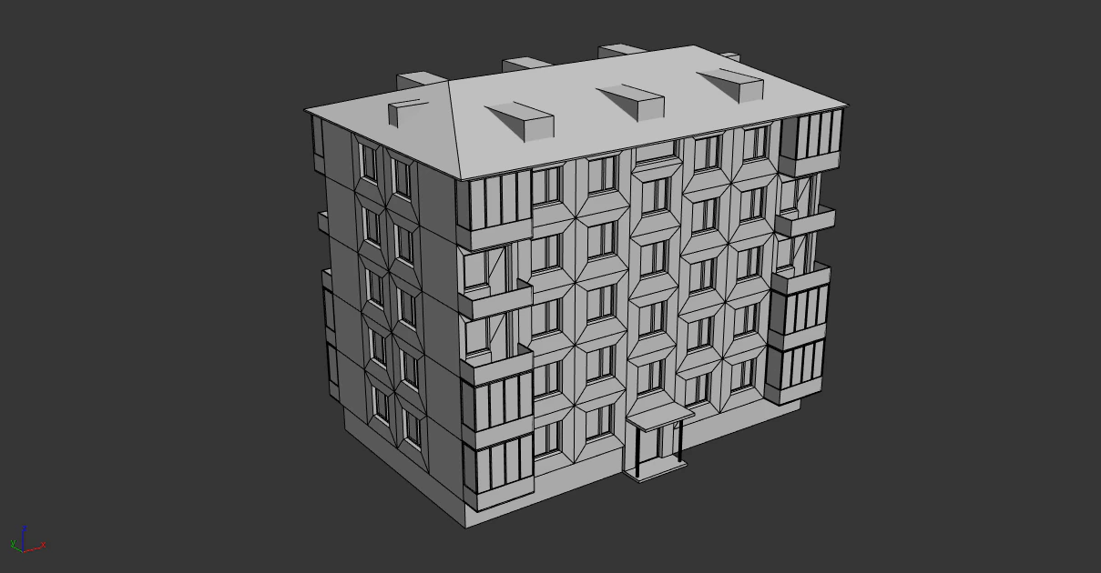 modular apartment 3D Model .c4d .max .obj .3ds .fbx .stl .blend 