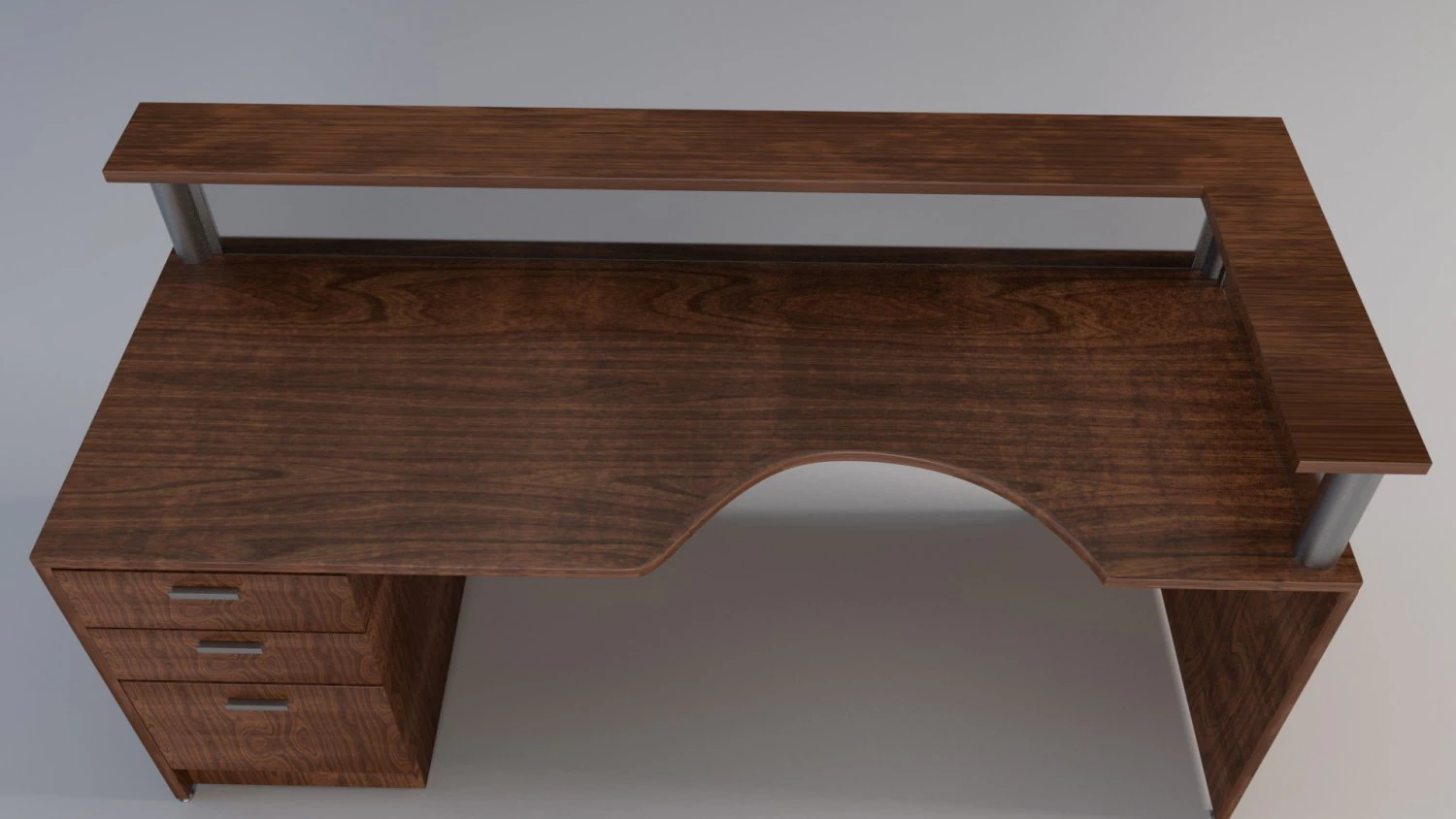 corner desk 3D Model .c4d .max .obj .3ds .fbx .stl .blend 