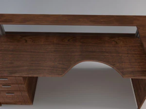 biurko narożne Model 3D