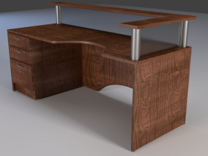 corner desk 3D मॉडल
