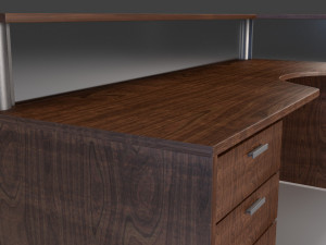 corner desk 3D मॉडल
