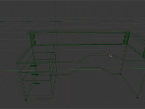 corner desk 3D मॉडल