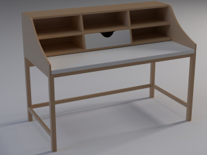 secretary desk Model 3D