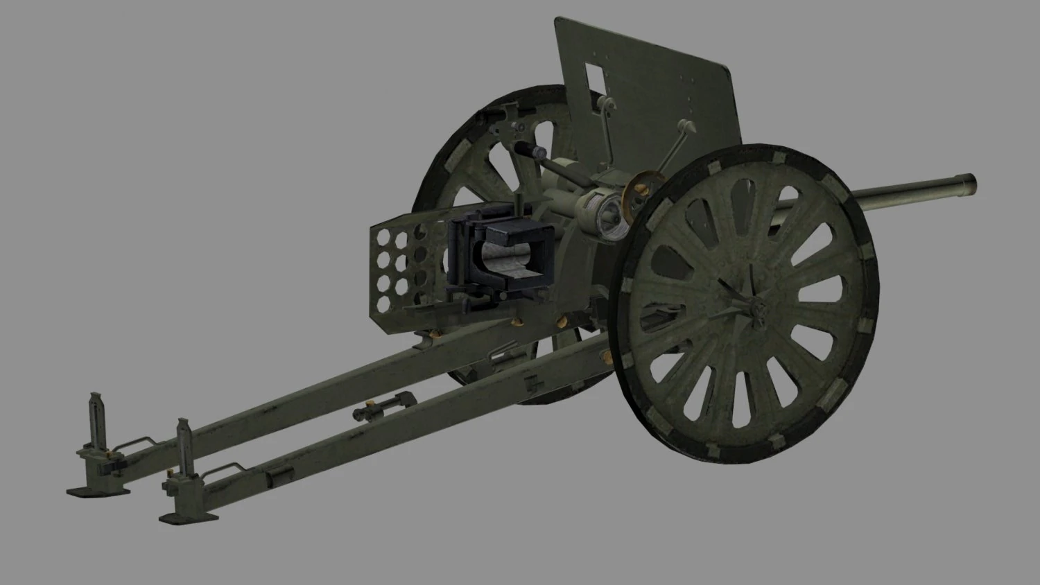 37mm atg type94 3lod 3D Model .c4d .max .obj .3ds .fbx .stl .blend