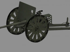 37mm atg type94 3lod 3D Model