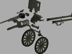 37mm atg type94 3lod 3D मॉडल