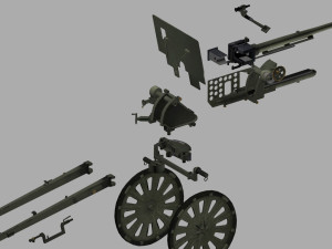 37mm atg type94 3lod 3D मॉडल