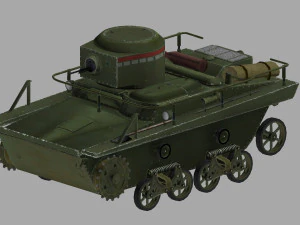 t-37 amfibi keşif tankı 3D Model