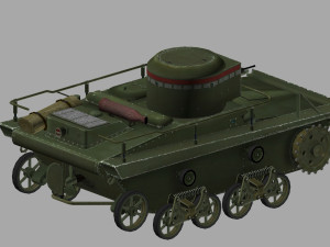 t-37 amphibious scout tank 3D Модель