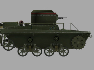 t-37 amphibious scout tank 3D Модель