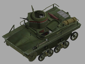 t-37 amphibious scout tank 3D Модель