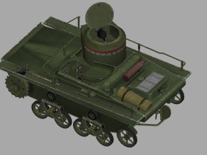 t-37 amphibious scout tank 3D Модель