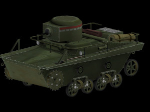 t-37 amphibious scout tank 3D Модель