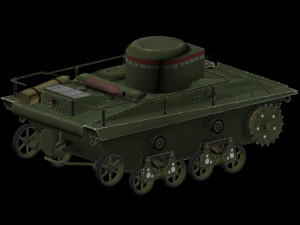 t-37 amphibious scout tank 3D Модель