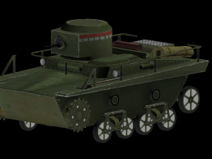 t-37 amphibious scout tank 3D Модель