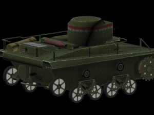 t-37 amphibious scout tank 3D Модель