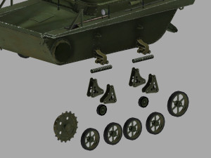 t-37 amphibious scout tank 3D-Modell