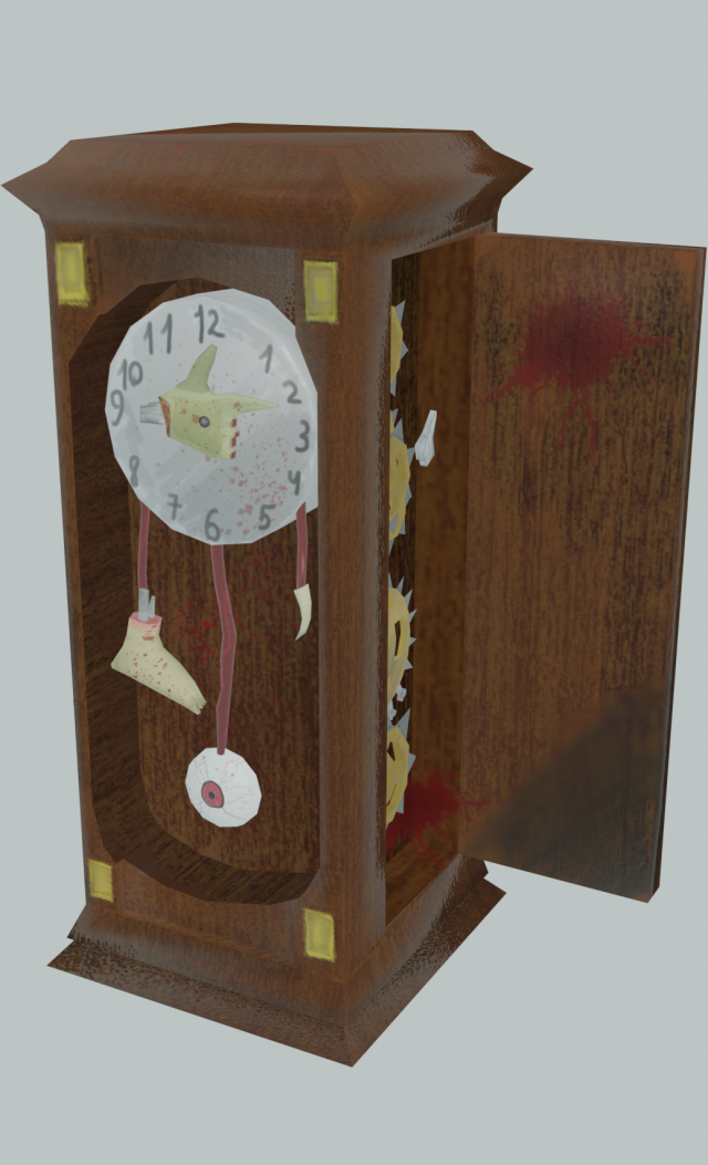 scary clock 3D 모델 .c4d .max .obj .3ds .fbx .stl .blend 