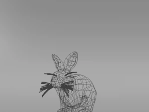 grey rabbit 3D Model