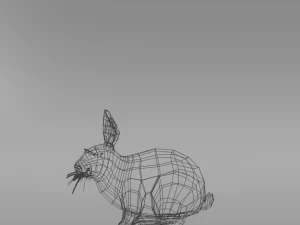grey rabbit 3D Model