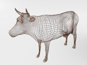 brown cow Model 3D